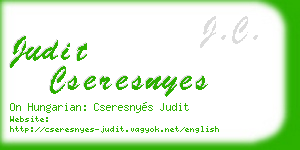 judit cseresnyes business card